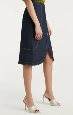 Cinq à Sept Acacia Skirt Indigo Sale