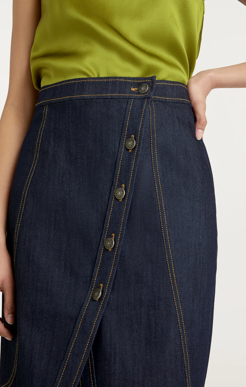 Cinq à Sept Acacia Skirt Indigo Sale