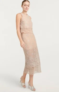 Cinq à Sept Adalaide Skirt Oyster Hot