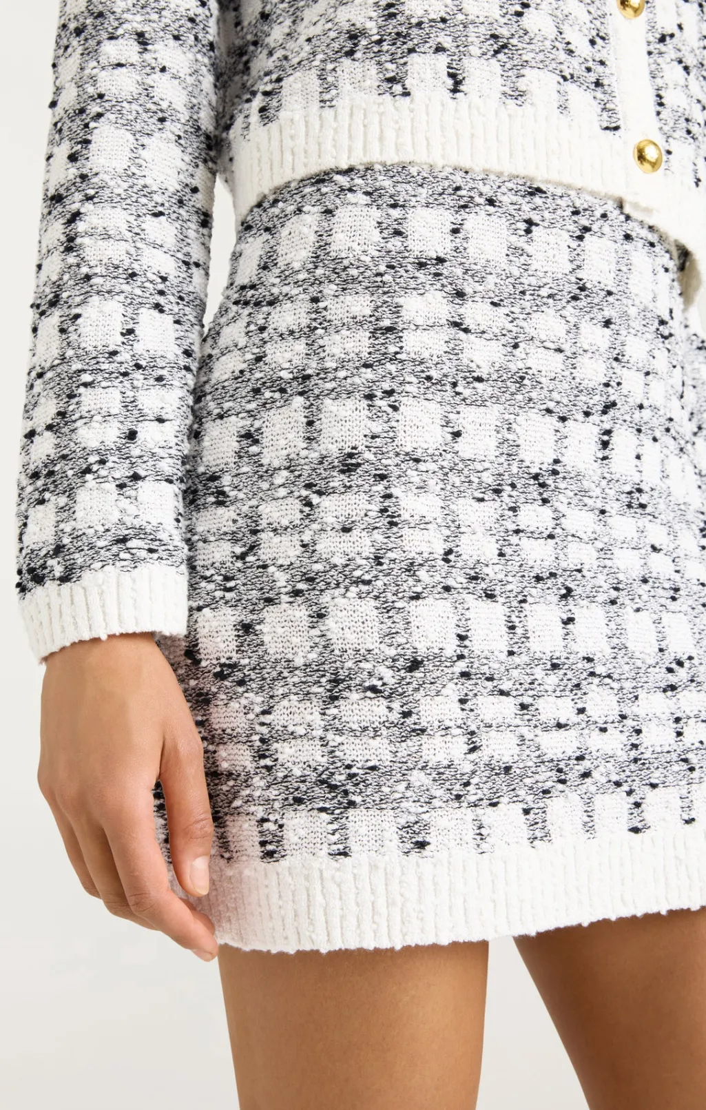 Cinq à Sept Adalee Mini Skirt Black/white