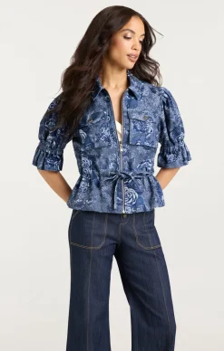 Cinq à Sept Adie Jacket IndigoMulti Discount