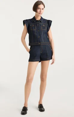 Cinq à Sept Adley Vest Indigo Discount