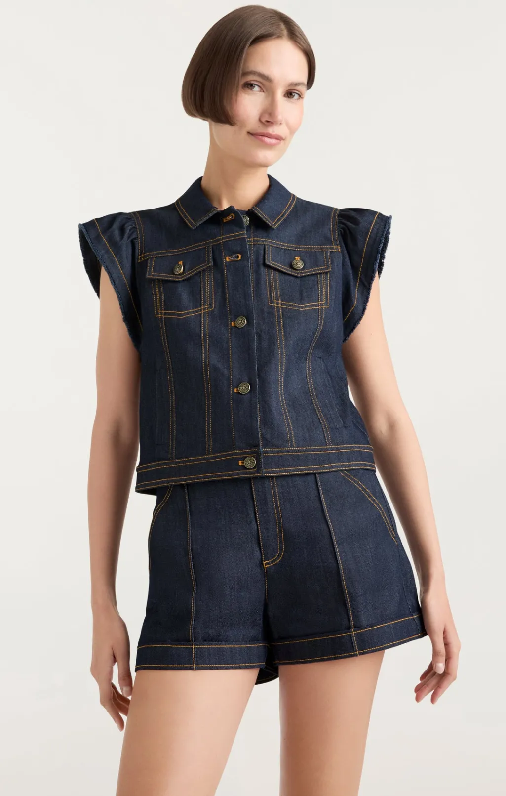 Cinq à Sept Adley Vest Indigo Discount