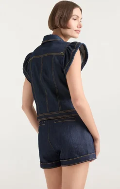 Cinq à Sept Adley Vest Indigo Discount