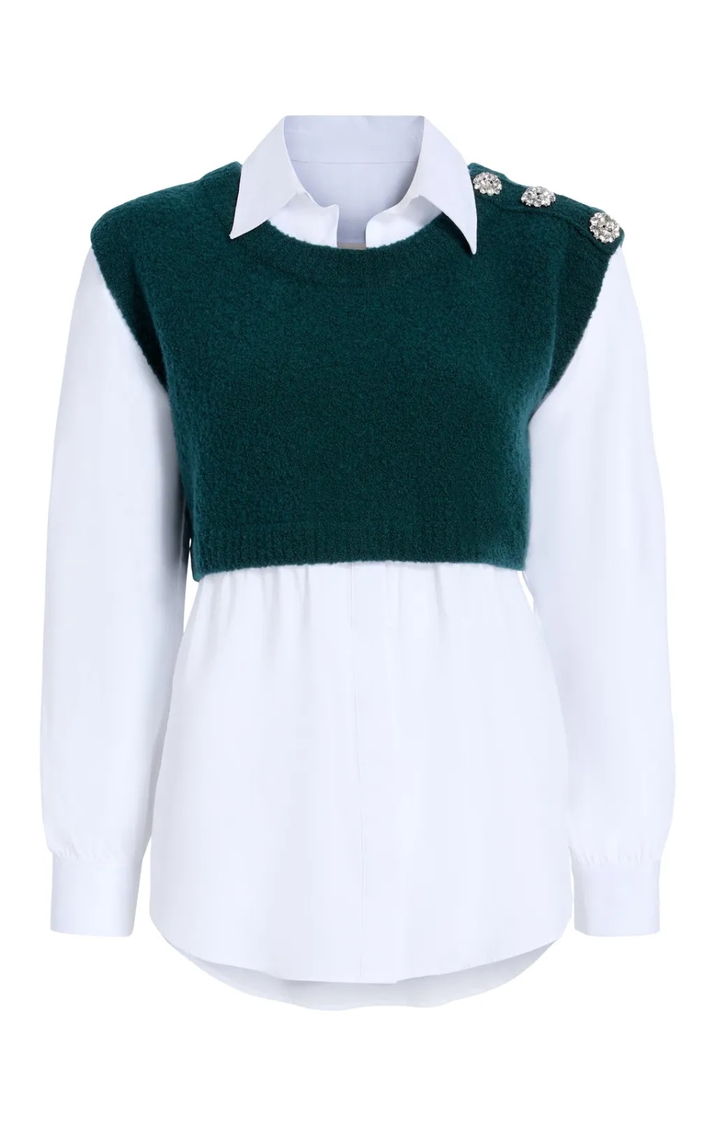 Cinq à Sept Alden Pullover GreenOnyx/White New