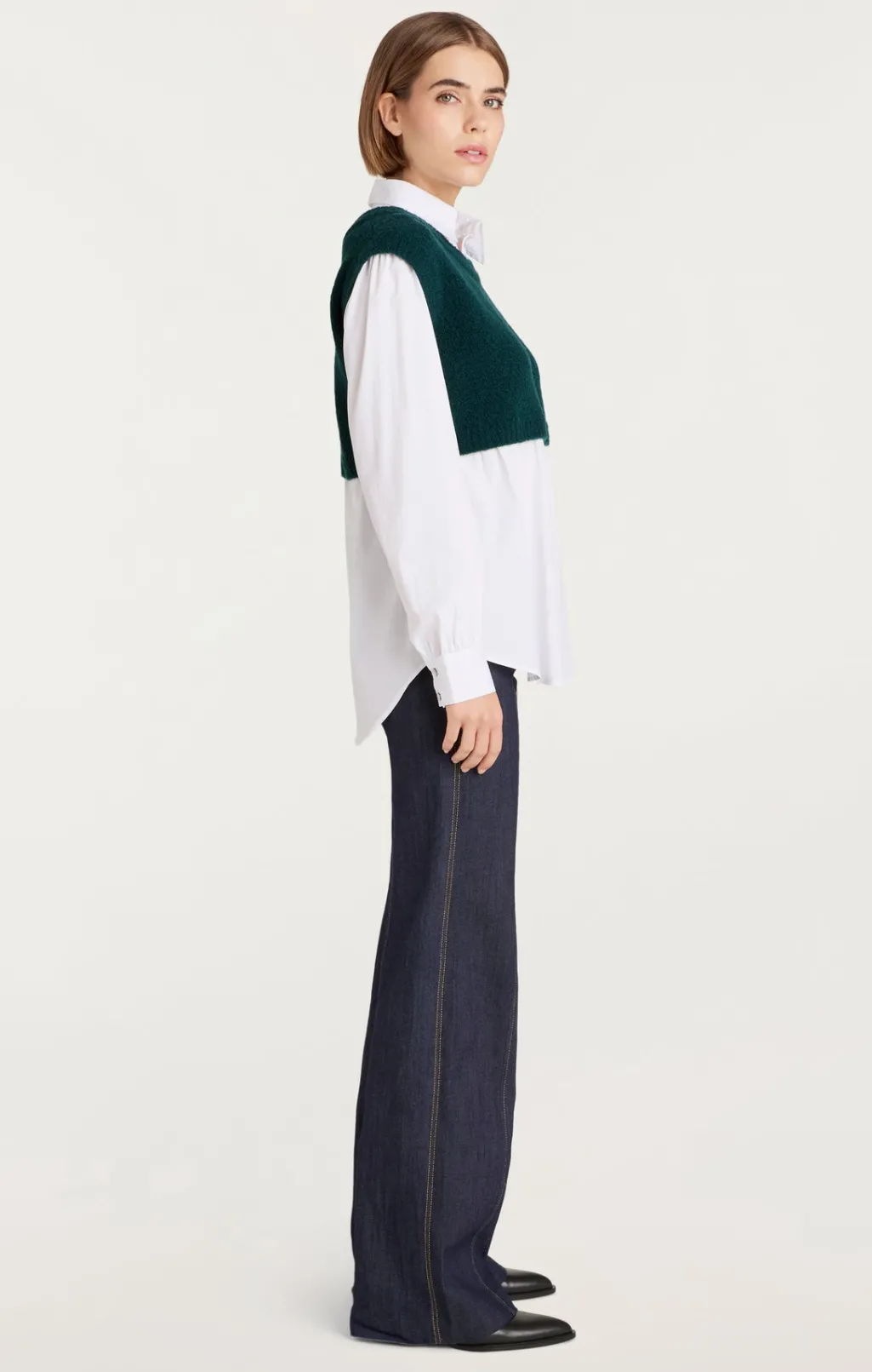 Cinq à Sept Alden Pullover GreenOnyx/White New
