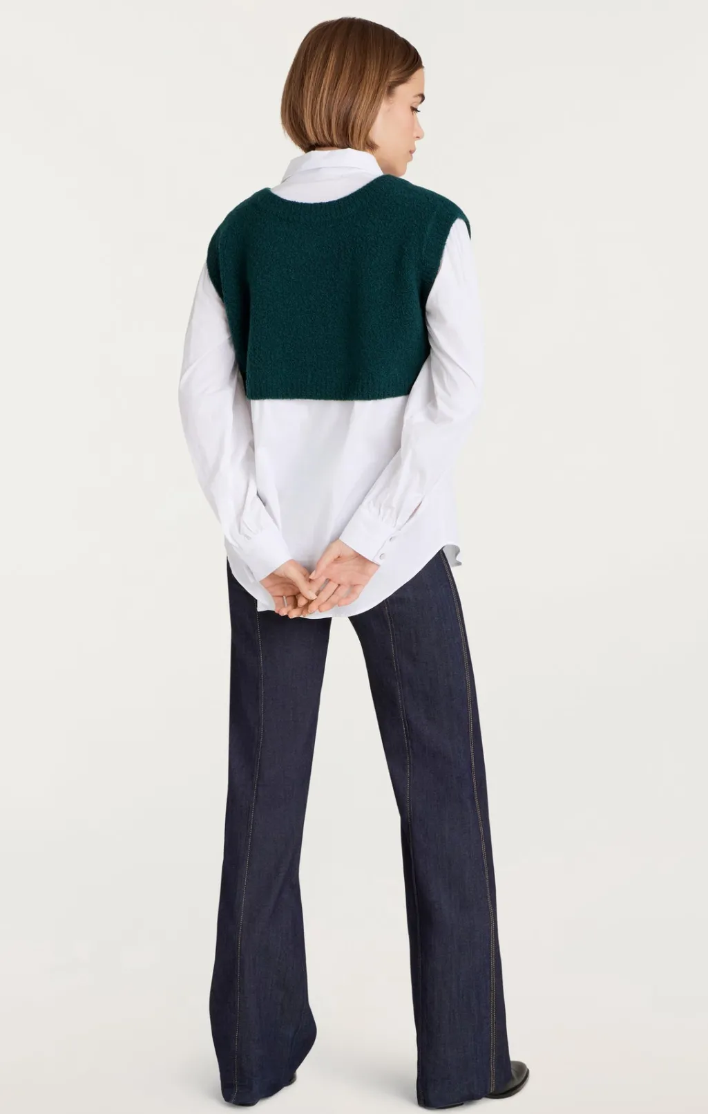 Cinq à Sept Alden Pullover GreenOnyx/White New
