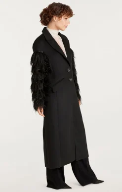 Cinq à Sept Ali Coat Black New