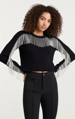 Cinq à Sept Althea Sweater Black/silver Outlet