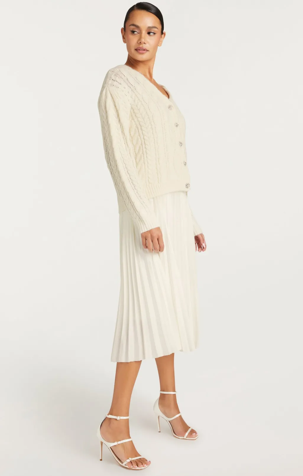 Cinq à Sept Amandine Cardigan Dress Ivory