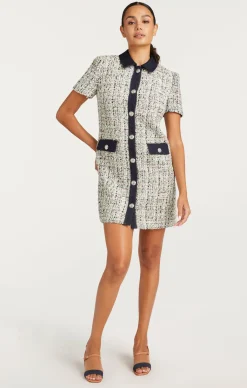 Cinq à Sept Anya Boucle Pammy Dress PatinaMulti