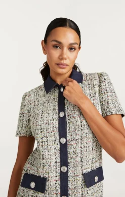 Cinq à Sept Anya Boucle Pammy Dress PatinaMulti