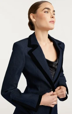 Cinq à Sept Ariane Blazer Indigo/black New