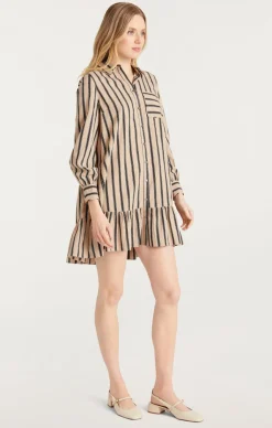 Cinq à Sept Arlette Dress Khaki/Black Clearance