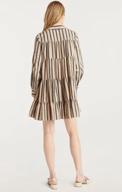 Cinq à Sept Arlette Dress Khaki/Black Clearance