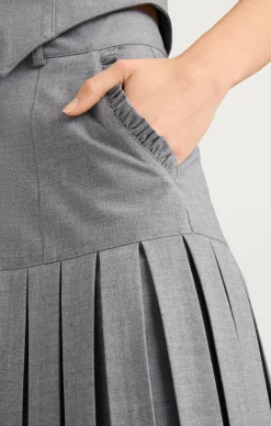 Cinq à Sept Bane Skirt SteelGrey Discount