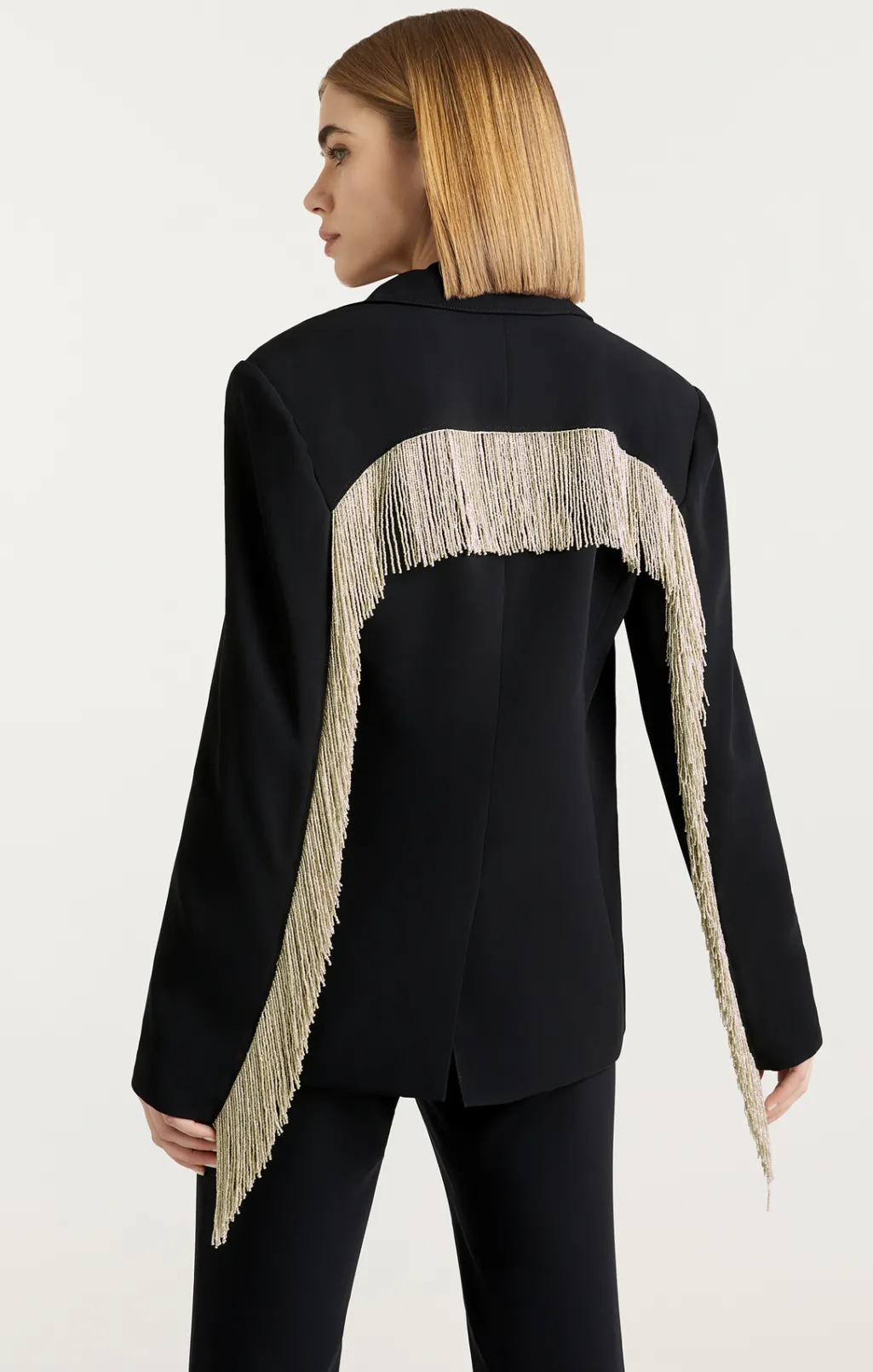 Cinq à Sept Beaded Fringe Ira Blazer Black Best