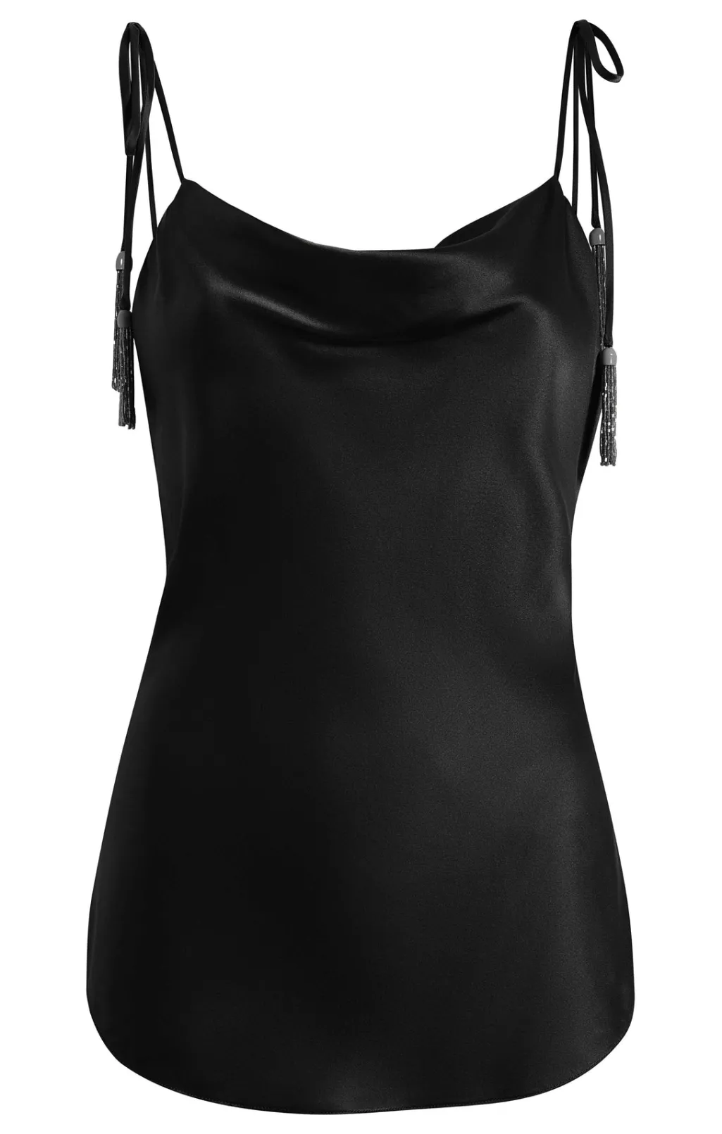 Cinq à Sept Beaded Tassel Marta Cami Black Outlet
