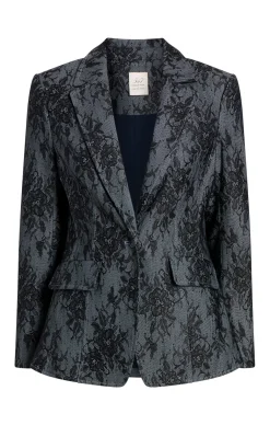 Cinq à Sept Bonded Lace Sallie Blazer LightIndigo/Black
