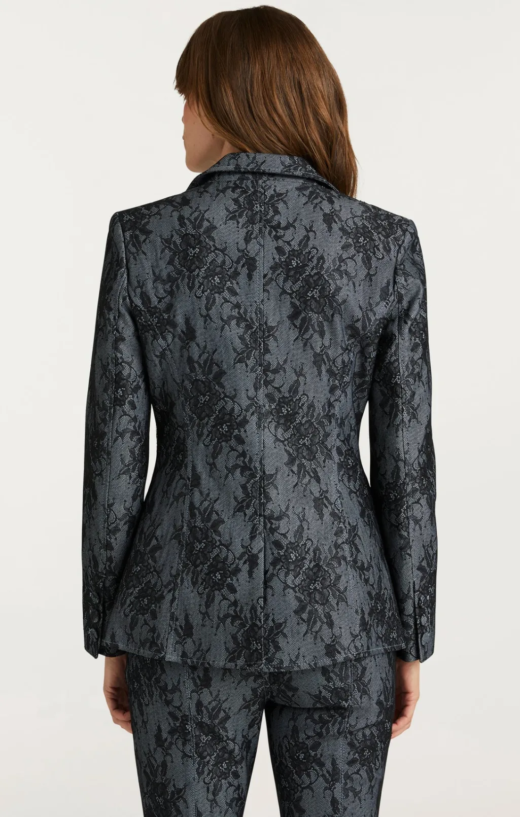 Cinq à Sept Bonded Lace Sallie Blazer LightIndigo/Black
