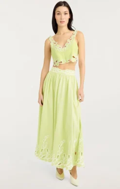 Cinq à Sept Bonnie Top LimeKiss/white Outlet