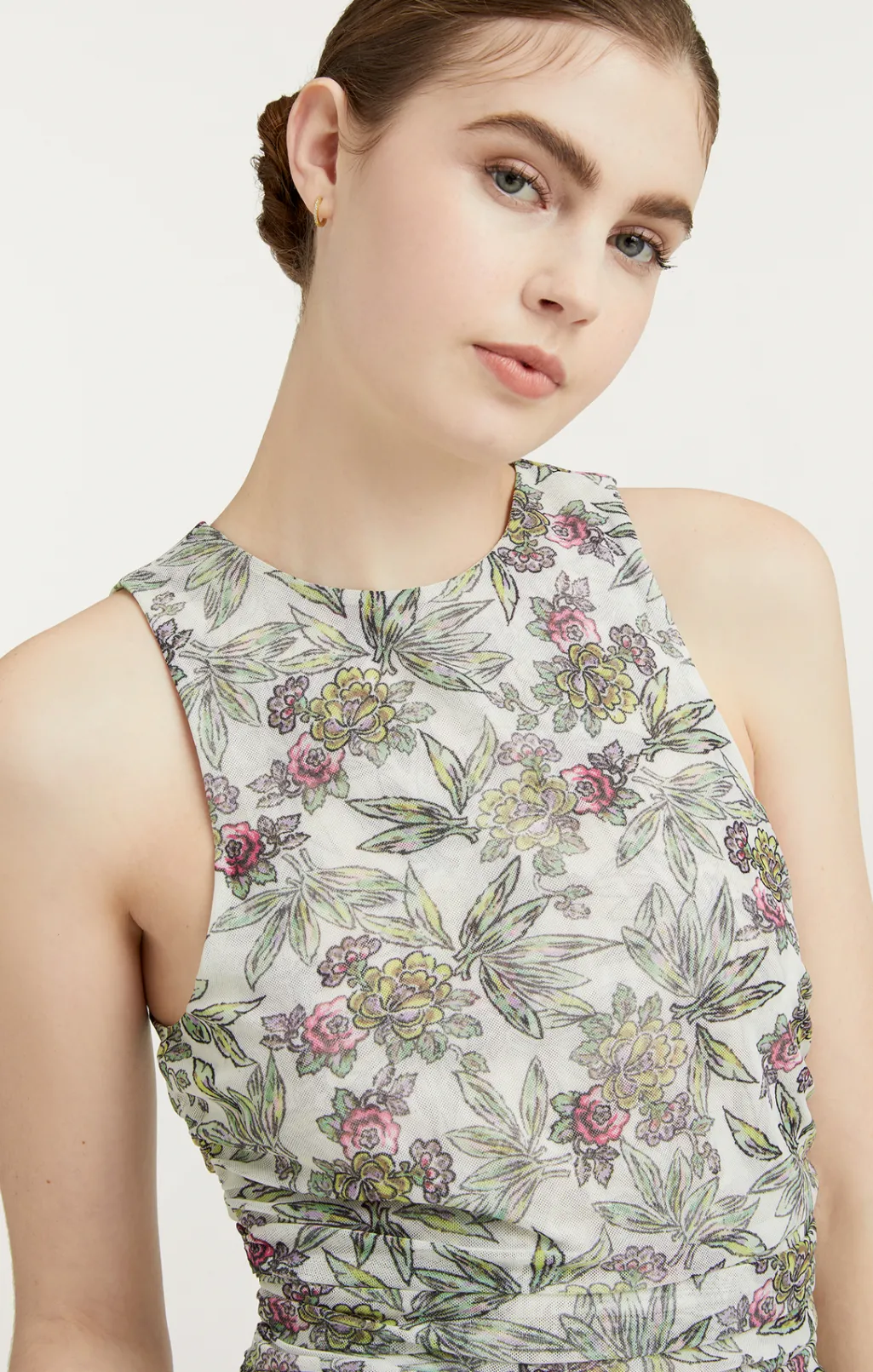 Cinq à Sept Botanical Floral Dasha Top IvoryMulti Hot