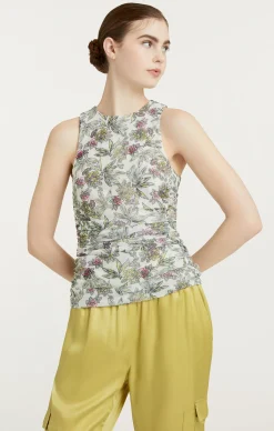 Cinq à Sept Botanical Floral Dasha Top IvoryMulti Hot