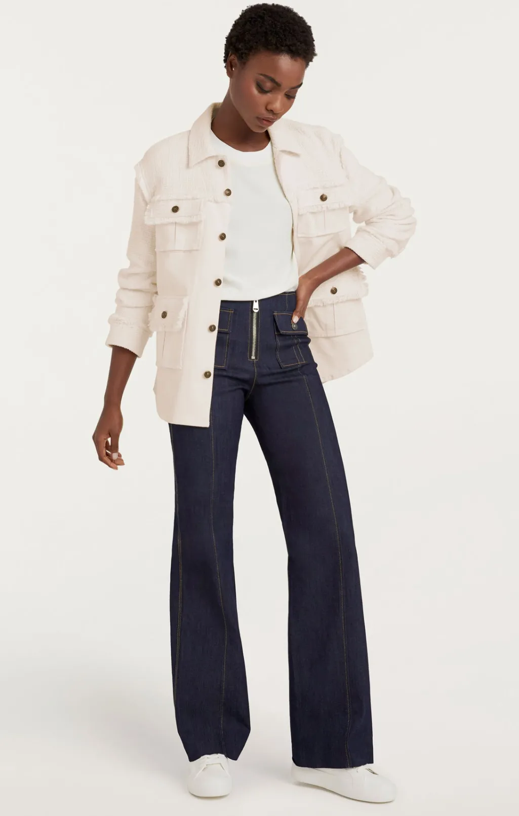 Cinq à Sept Boucle Combo Vera Jacket Gardenia Best