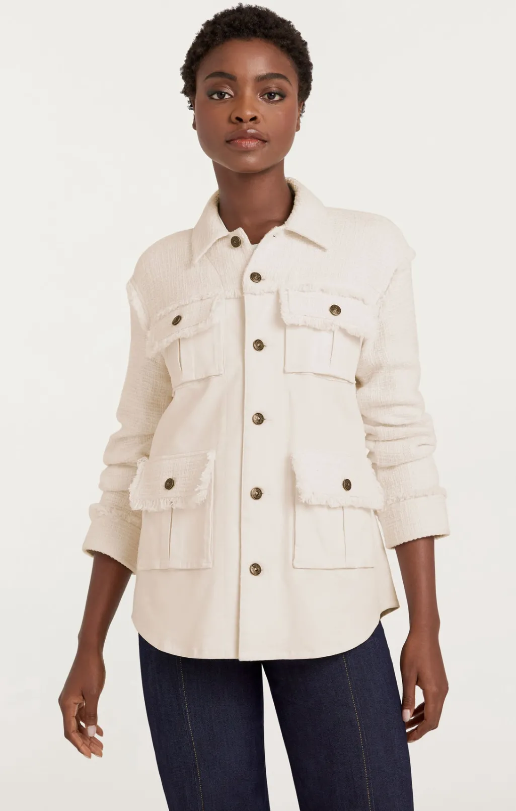 Cinq à Sept Boucle Combo Vera Jacket Gardenia Best
