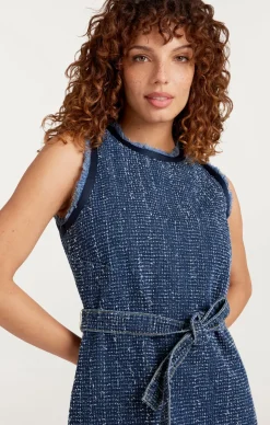 Cinq à Sept Boucle Denim Mindie Dress Indigo