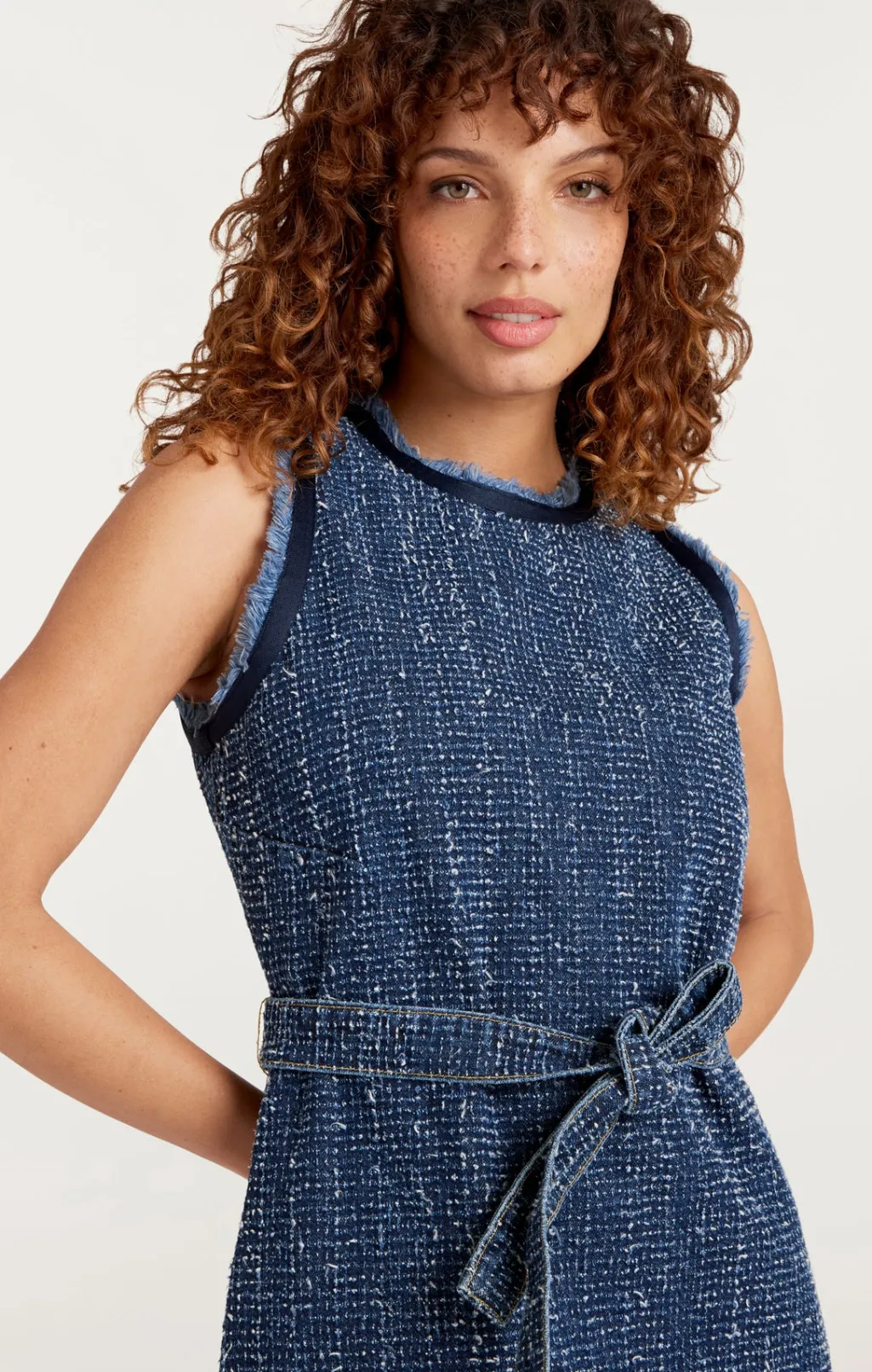 Cinq à Sept Boucle Denim Mindie Dress Indigo