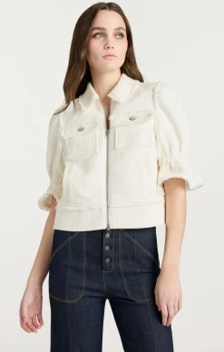Cinq à Sept Boucle Holly Jacket Gardenia Online