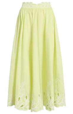 Cinq à Sept Bowen Skirt LimeKiss/White Hot