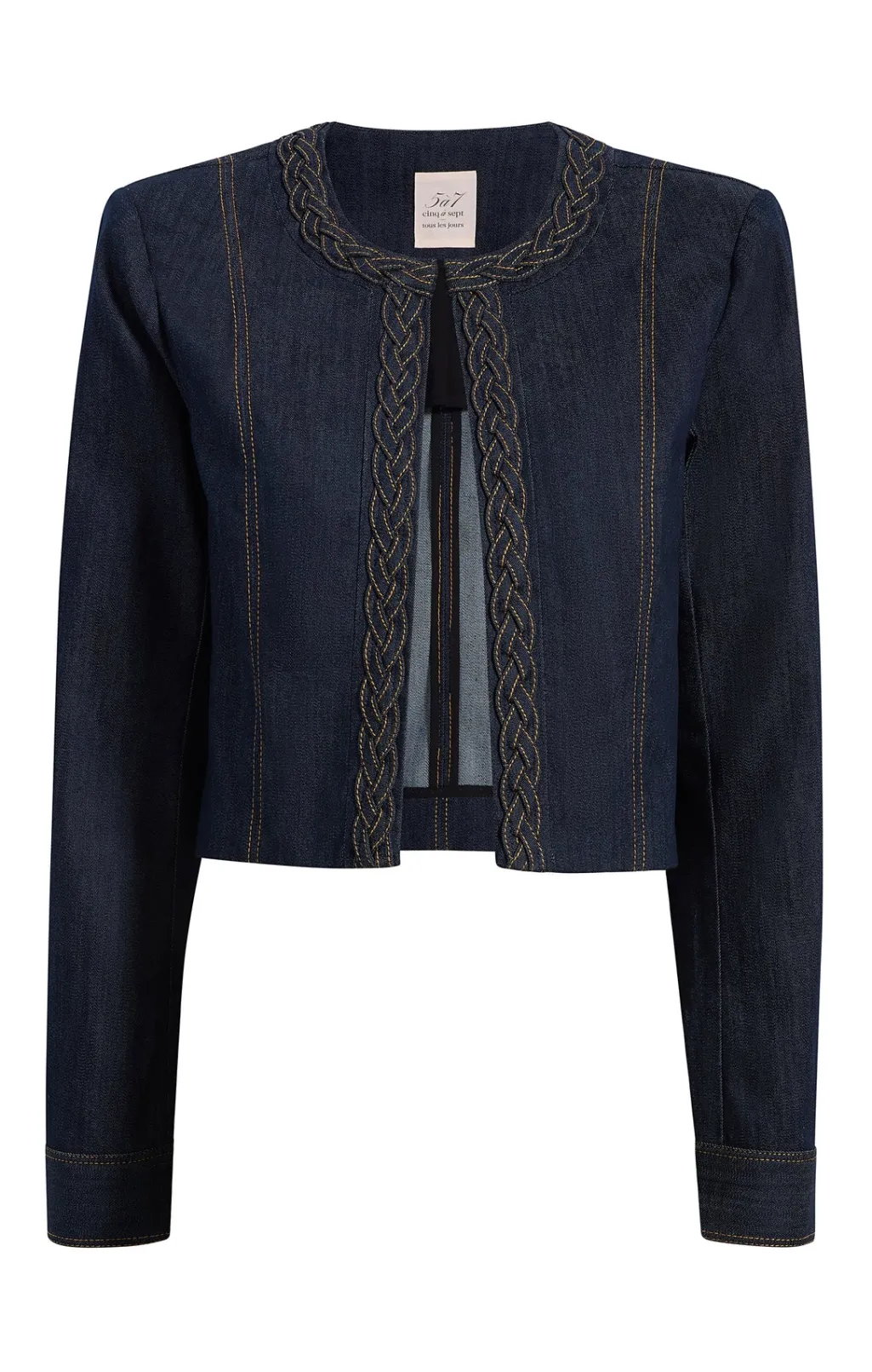 Cinq à Sept Braided Ayala Jacket Indigo Discount