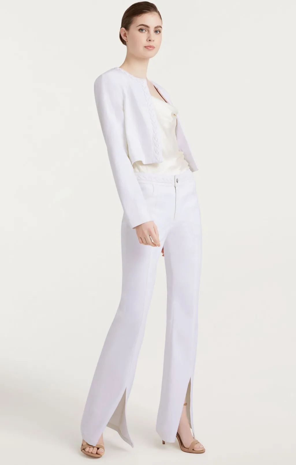 Cinq à Sept Braided Ayala Jacket White Clearance