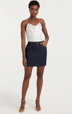 Cinq à Sept Braided Lynette Skirt Indigo Hot