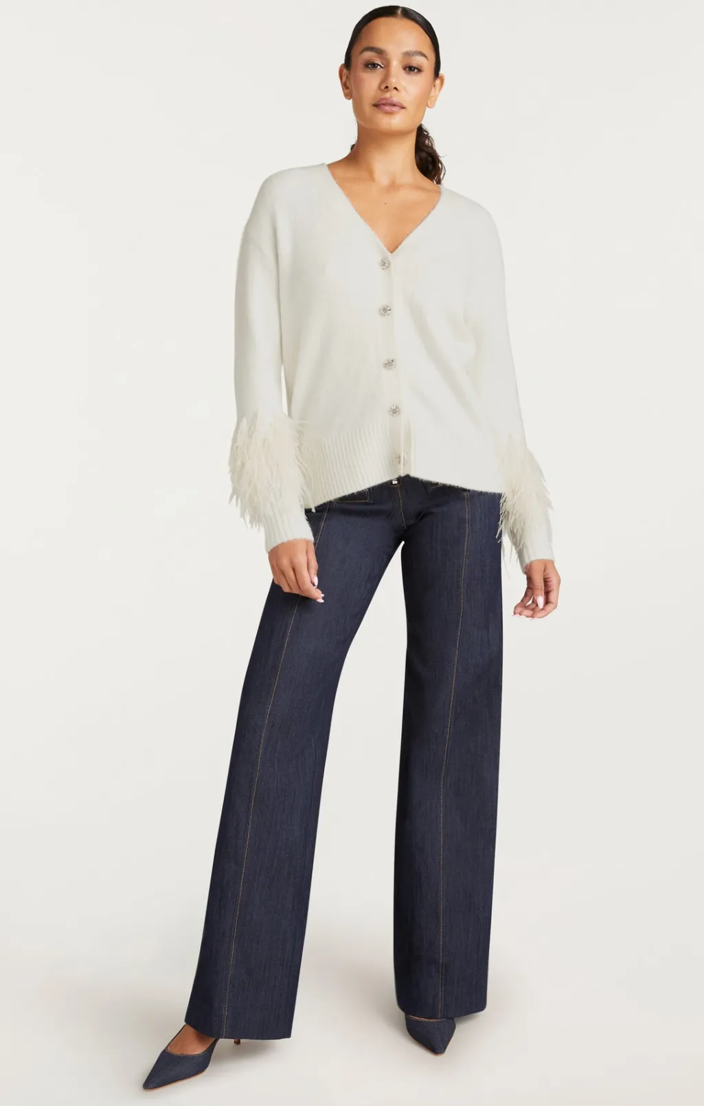 Cinq à Sept Briana Cardigan Ivory Hot