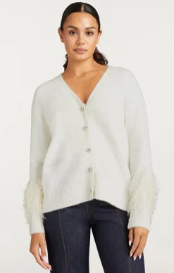 Cinq à Sept Briana Cardigan Ivory Hot