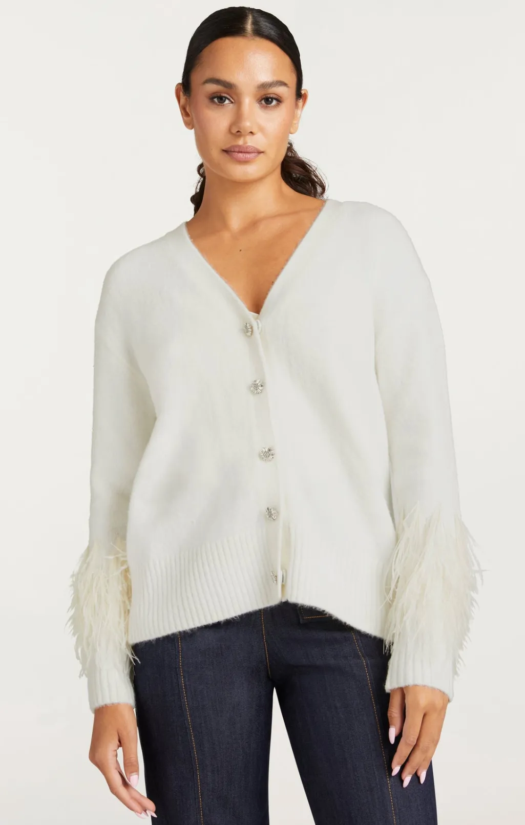Cinq à Sept Briana Cardigan Ivory Hot