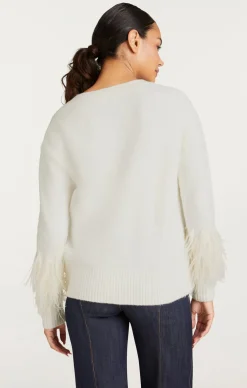 Cinq à Sept Briana Cardigan Ivory Hot