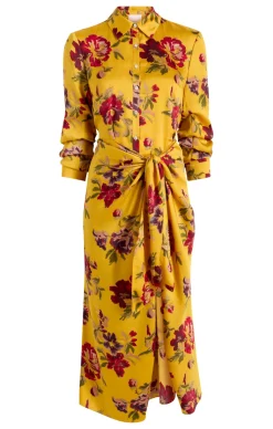 Cinq à Sept Brigitte Floral Jacey Dress DeepGoldMulti Outlet