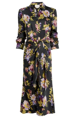 Cinq à Sept Brigitte Floral Jacey Dress BlackMulti Hot