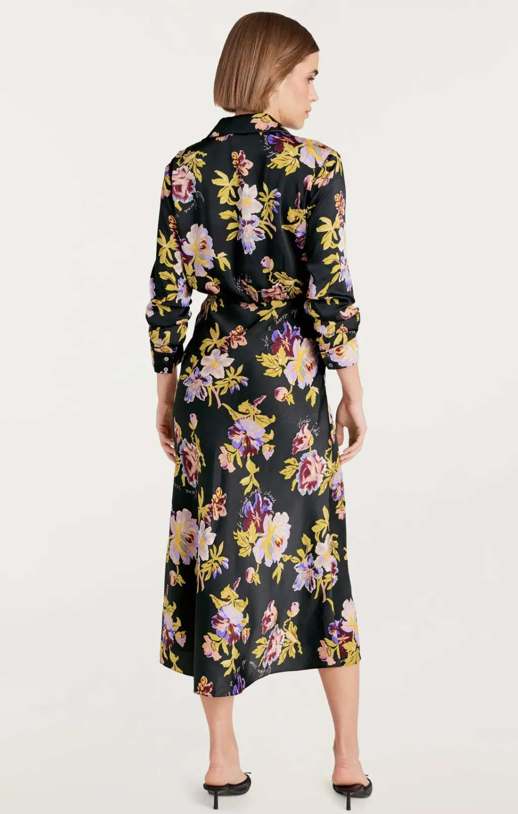 Cinq à Sept Brigitte Floral Jacey Dress BlackMulti Hot