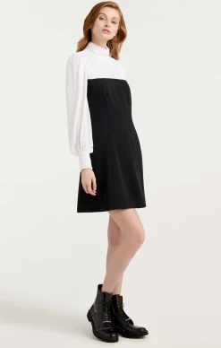 Cinq à Sept Caley Dress Black/Ivory Clearance
