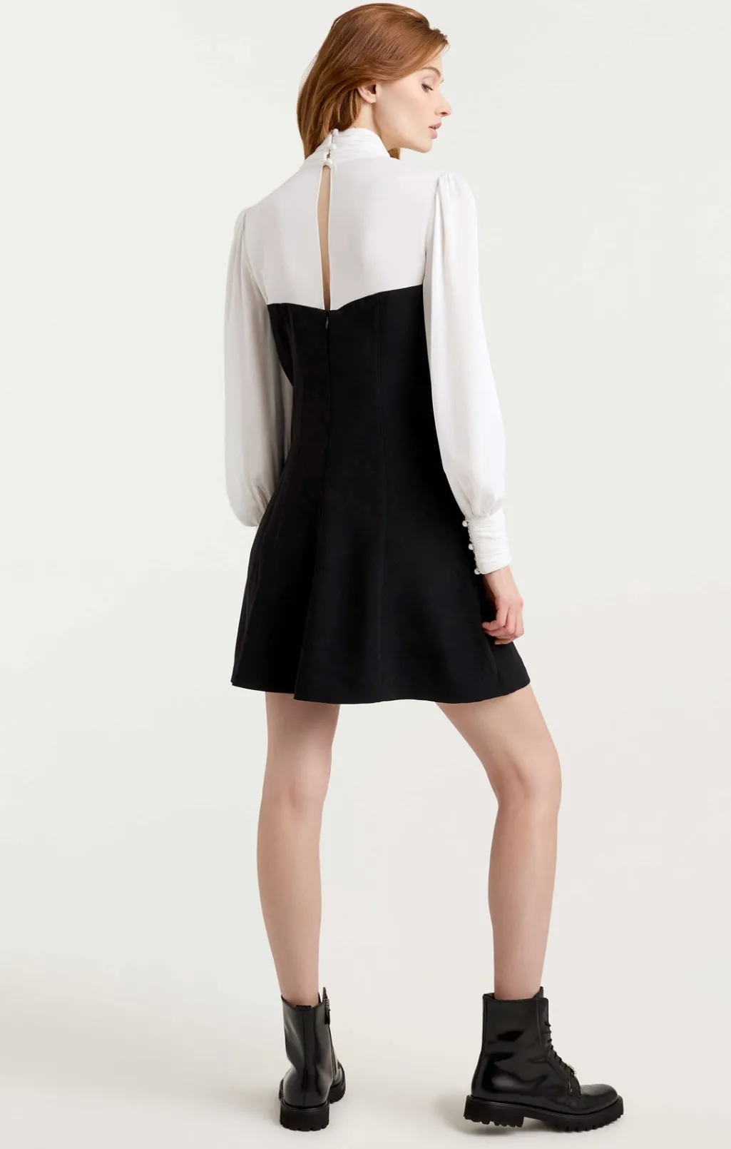Cinq à Sept Caley Dress Black/Ivory Clearance