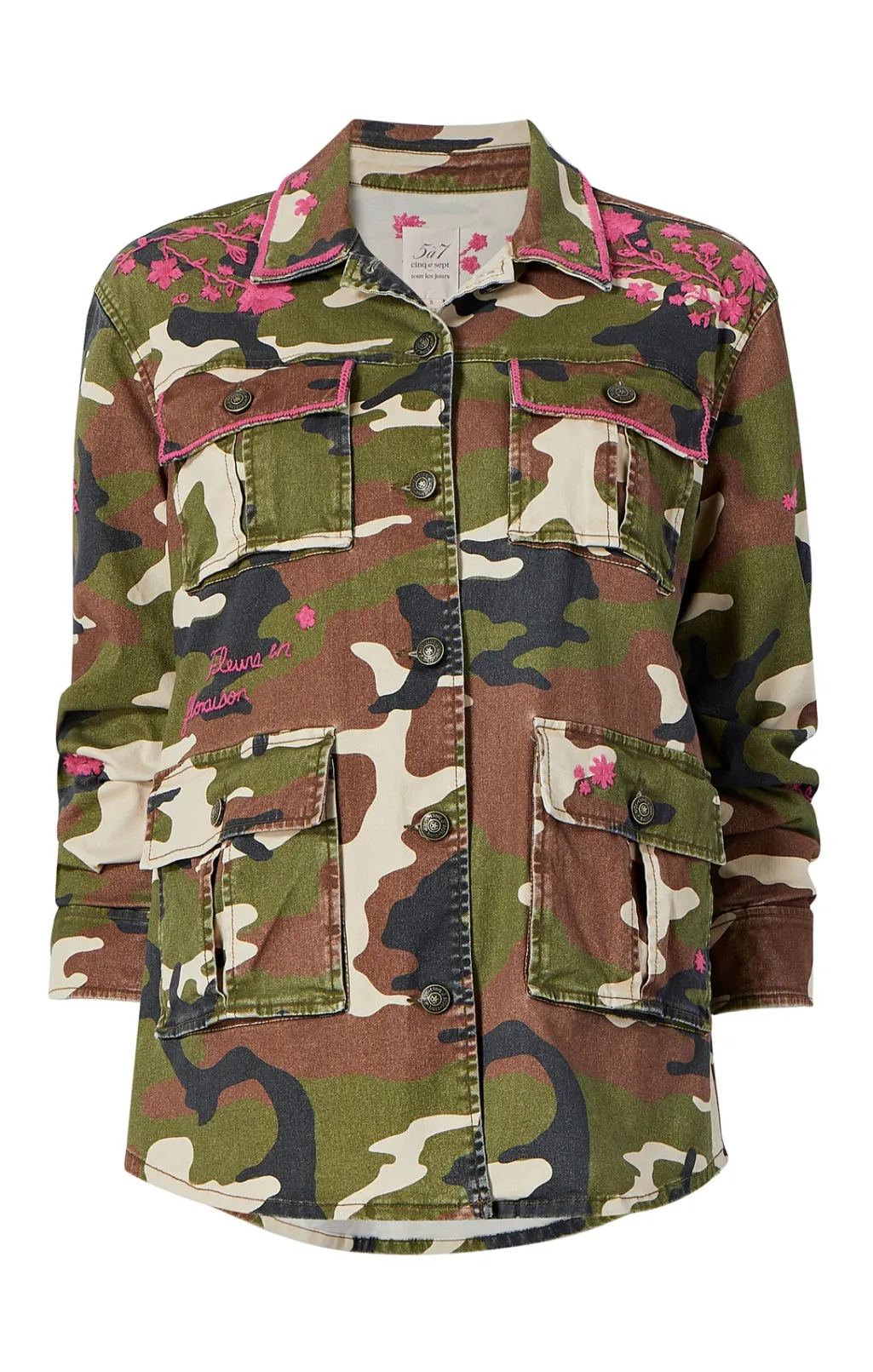Cinq à Sept Camo Floral Vine Vera Jacket ClassicMulti New