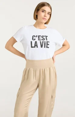 Cinq à Sept C'est La Vie Tee White/Black Outlet