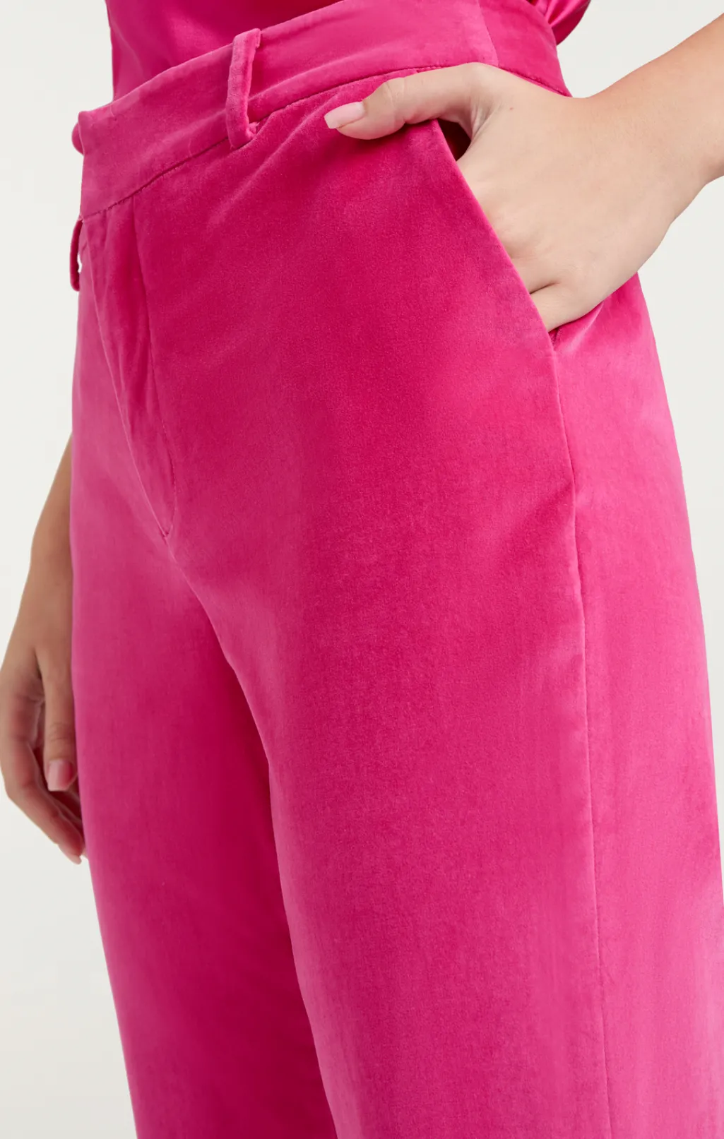 Cinq à Sept Chenille Velvet Kerry Pant PinkDahlia Clearance