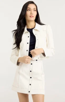 Cinq à Sept Ciara Jacket White/Navy Clearance