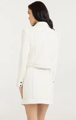Cinq à Sept Ciara Jacket White/Navy Clearance
